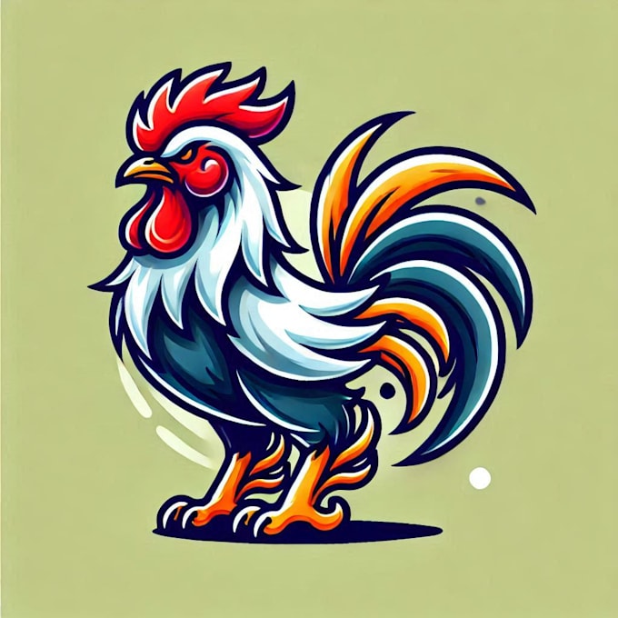 Gig Preview - Do make wonderful rooster mascot logo design with 1 day delivery