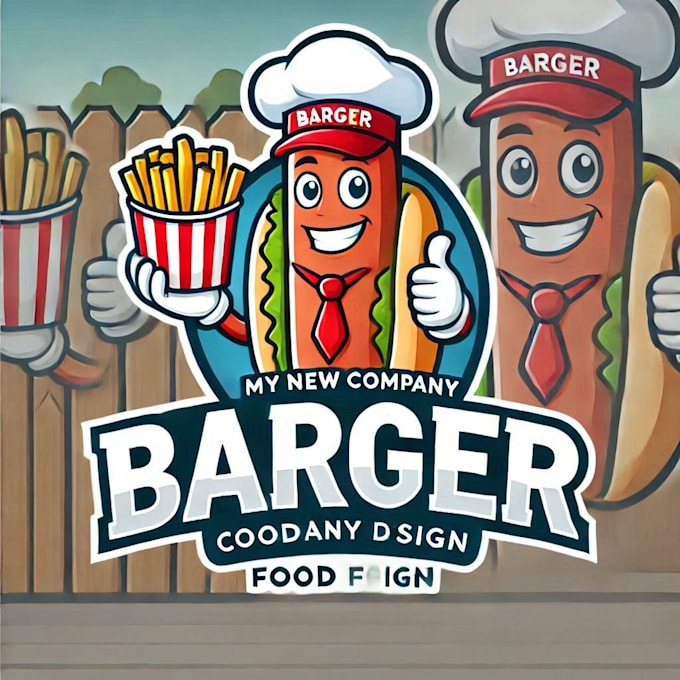 Gig Preview - Do amazing barger food mascot logo design with business