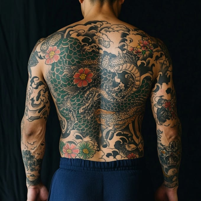 Gig Preview - Make a traditional japanese irezumi tattoo