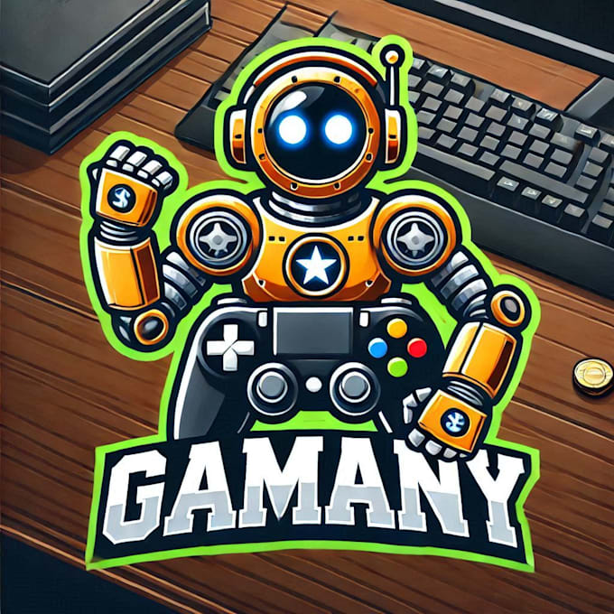 Gig Preview - Do gaming robot mascot logo design