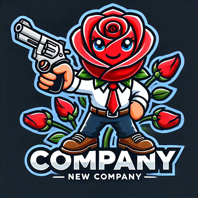 Bestseller - do wonderful rose mascot logo design with unlimited review