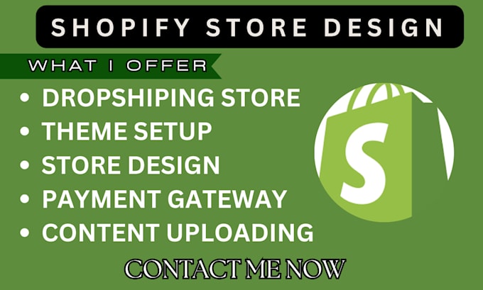 Gig Preview - Design shopify store redesign dropshipping build branded shopify wesbite store