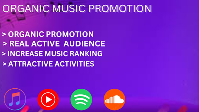 Gig Preview - Do organic music  promotion through apple, spotify music