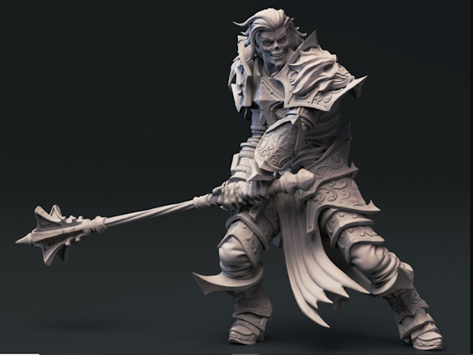 Gig Preview - 3d printable character modeling, stl file, style 3d modeling, miniature, rigging