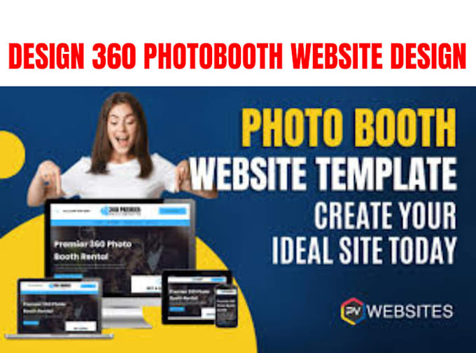 Gig Preview - Design a 360 photo booth and party rental showit website with online booking