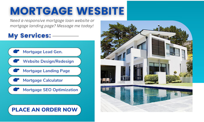 Gig Preview - Mortgage website mortgage landing page mortgage leads with mortgage calculator