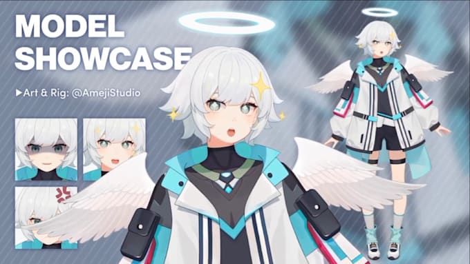 Gig Preview - Design live2d vtuber model, 2d vtuber commission, vtuber model, vtuber rigging