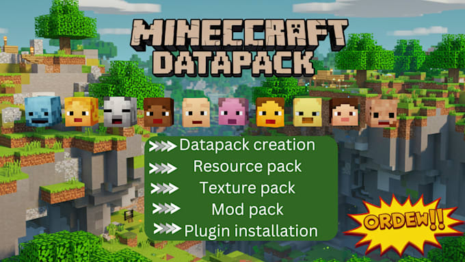 Gig Preview - Make quality custom minecraft datapack, resource pack and mod pack