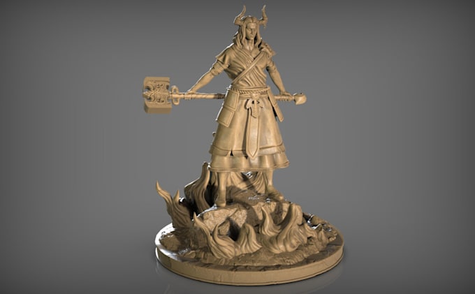 Gig Preview - Sculpt 3d model of character, statues, toy, and miniature for printable,stl file