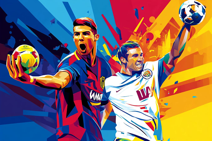 Gig Preview - Draw wpap pop art sport potrait