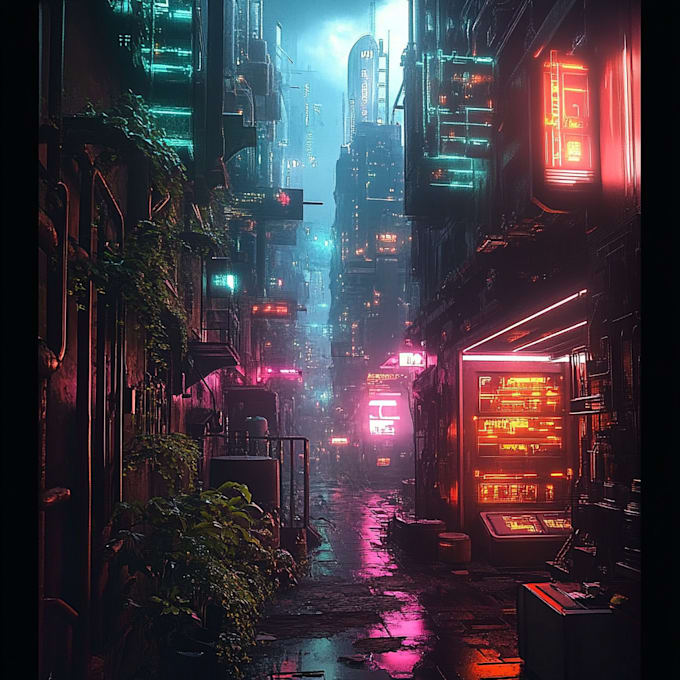 Bestseller - do illustration of futuristic cyberpunk city