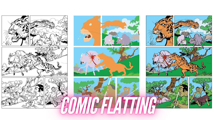 Gig Preview - Flat color your art or comic