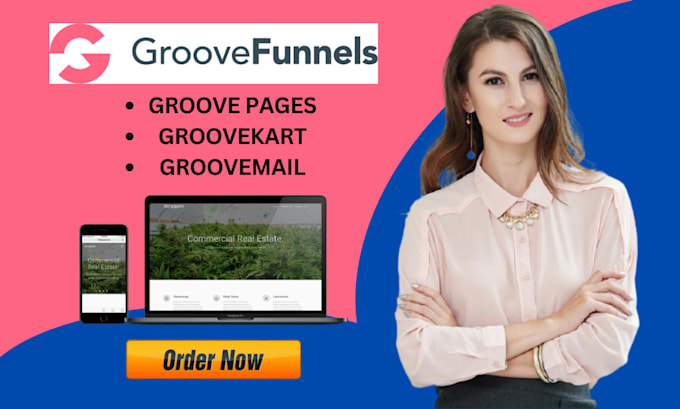 Gig Preview - Create stunning groove pages, groove funnels  optimize groove kart