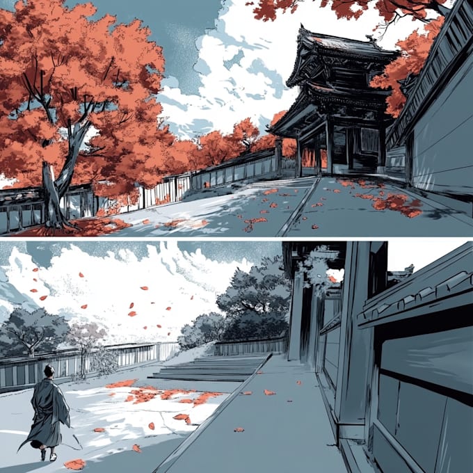 Gig Preview - Make a background for your comic manga webtoon or nft