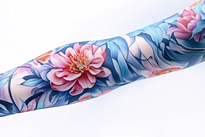 Gig Preview - Do a custom watercolor tattoo sleeve design