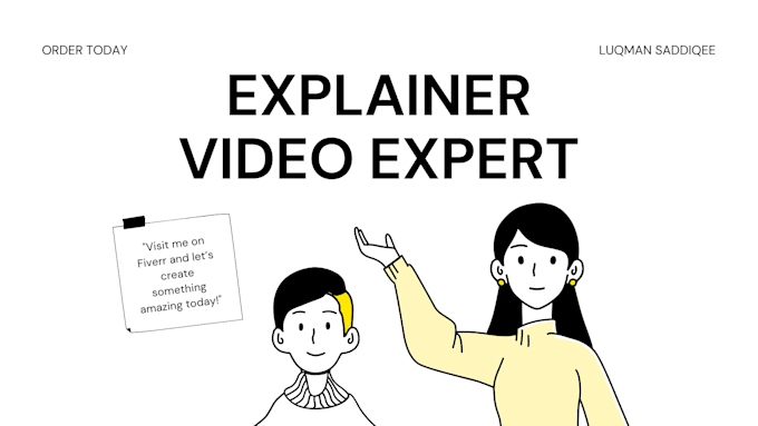 Gig Preview - Design a unique and creative whiteboard explainer animation