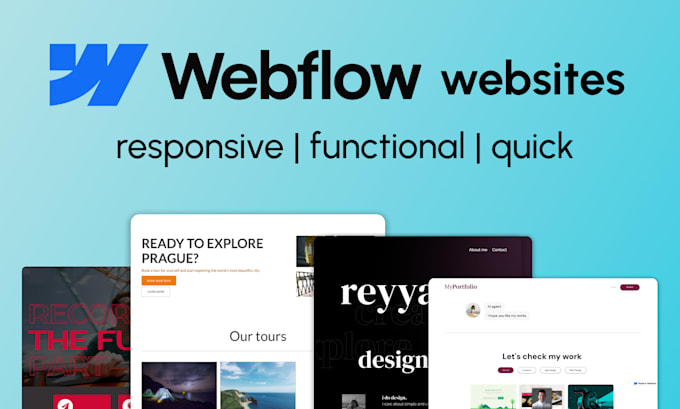 Gig Preview - Design modern responsive website with webflow for startups and local businesses