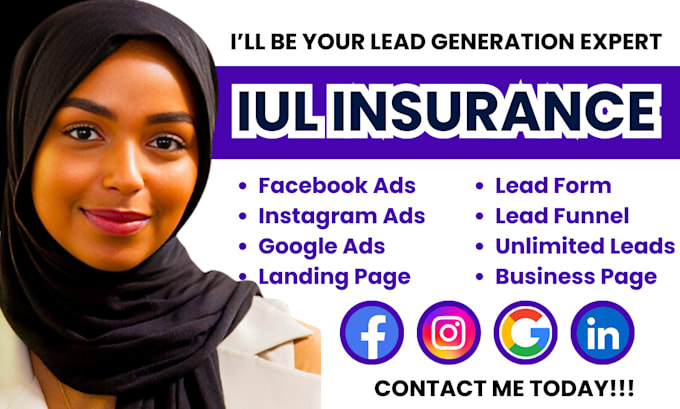 Gig Preview - Iul insurance leads insurance leads iul insurance leads insurance facebook ads