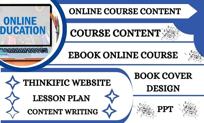 Gig Preview - Create course content , ebook online course , lesson plan on kajabi website