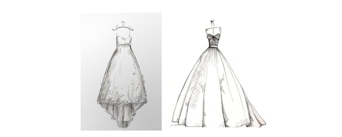 dress fashion trends 2025 Custom Wedding Dress llustration from Photo main image 0