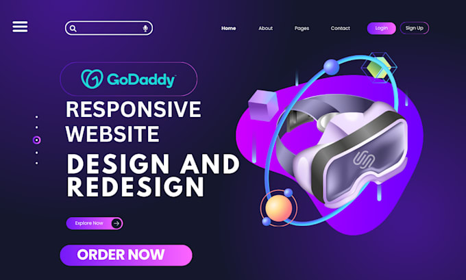 Gig Preview - Godaddy website redesign godaddy website godaddy ecommerce website seo hostinger