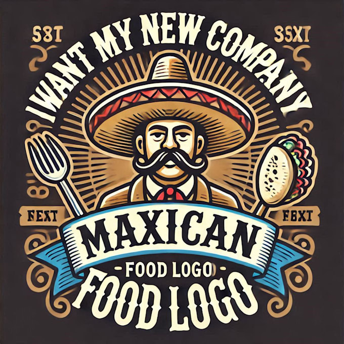 Gig Preview - Do wonderful maxican food vintage logo design with 1 day delivery