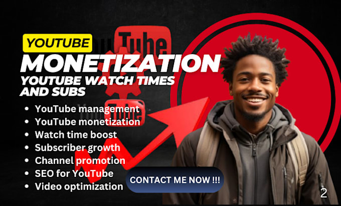 Gig Preview - Manage your youtube channel, watch times, subs and get yt complete monetization