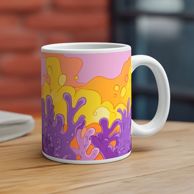 Gig Preview - Do create custom coffee mug or cup designs