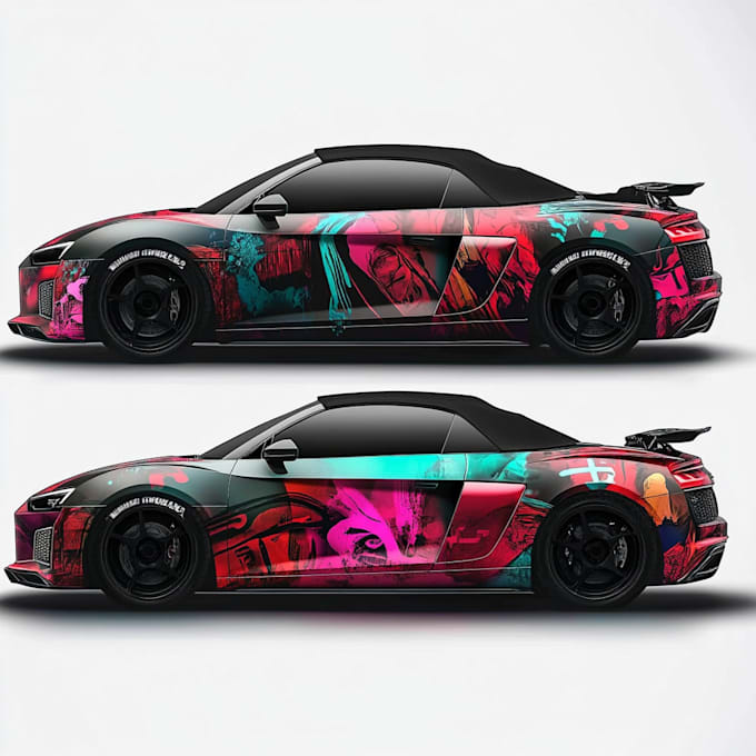 Gig Preview - Create car wrap design, racing car wrap design,