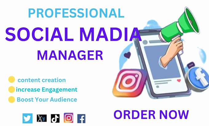 Gig Preview - Be social media marketing manager and personal assistant