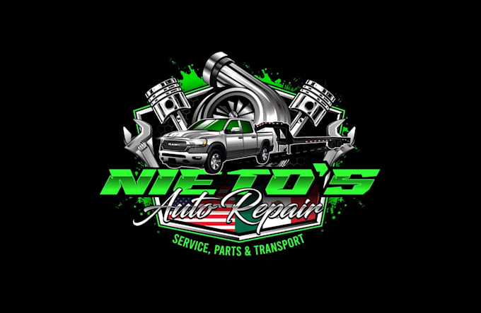 Gig Preview - Create creative and good looking auto repair logo design