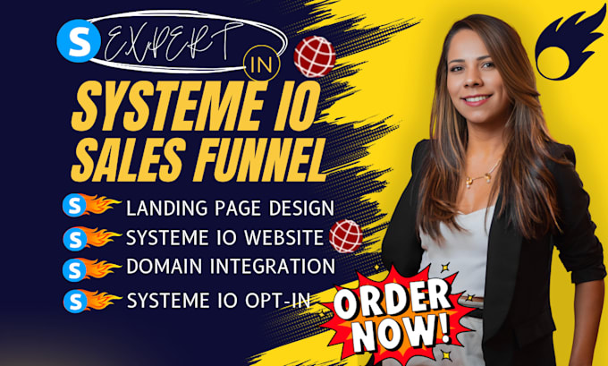 Gig Preview - Create systeme io website clickfunnel landing page systeme io sales funnel