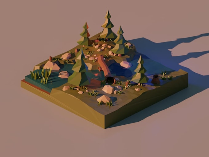 Gig Preview - Design optimized low poly assets for games, ar, VR, and web