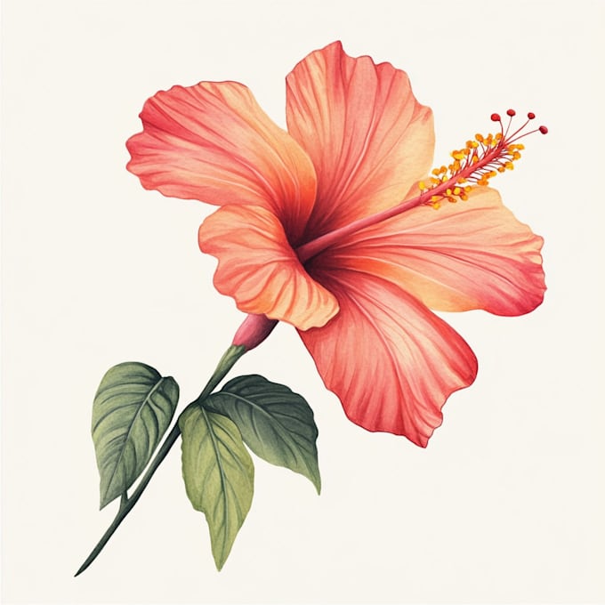 Gig Preview - Paint digital watercolor botanical illustration