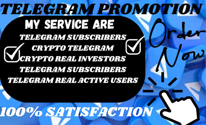 Gig Preview - Crypto telegram promotion, telegram channel or group with active subscriber