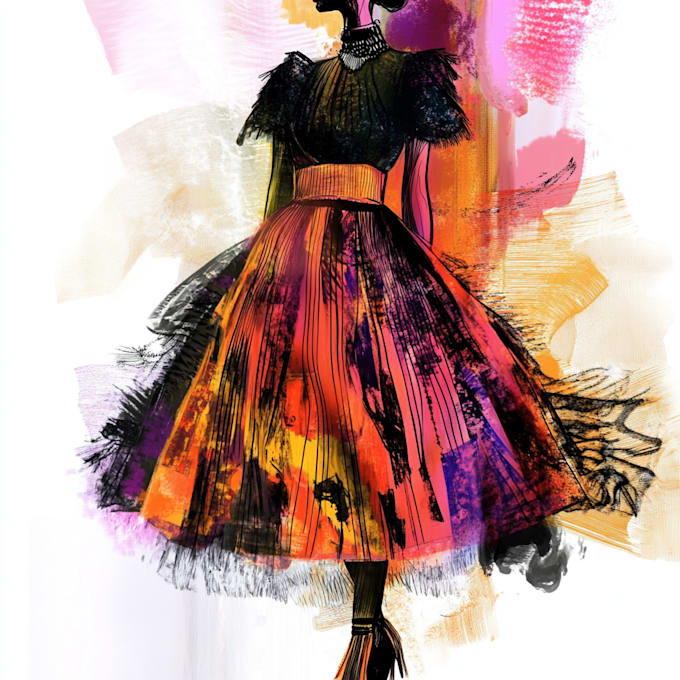 Gig Preview - Draw fashion illustrations and fashion collections