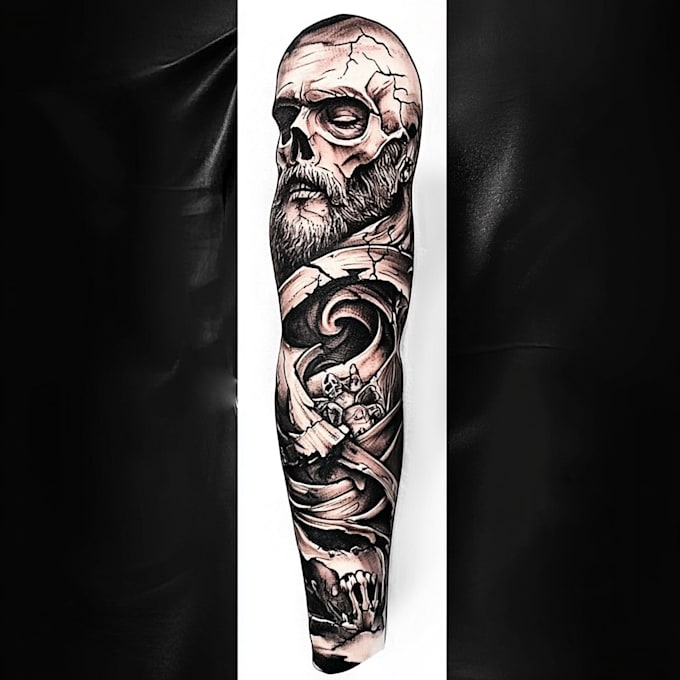 Gig Preview - Create unique custom tattoo design for you, sleeve tattoo