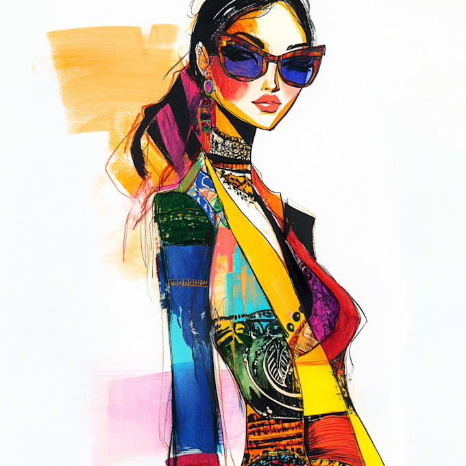 Gig Preview - Make professional fashion illustrations, sketches