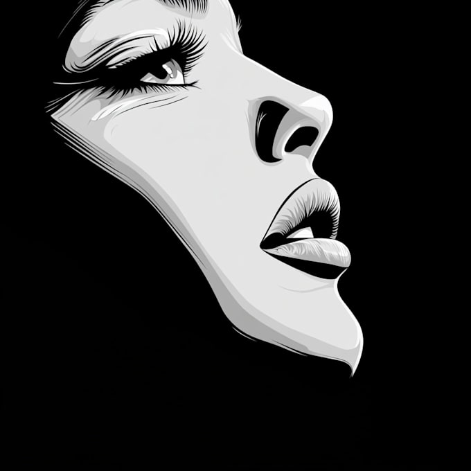 Gig Preview - Create a vector art portrait black and white