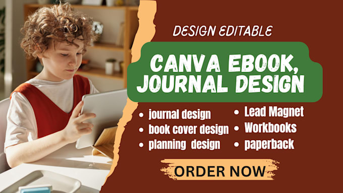 Gig Preview - Do canva journal ebook design workbook, lead magnet worksheet, planner, layout