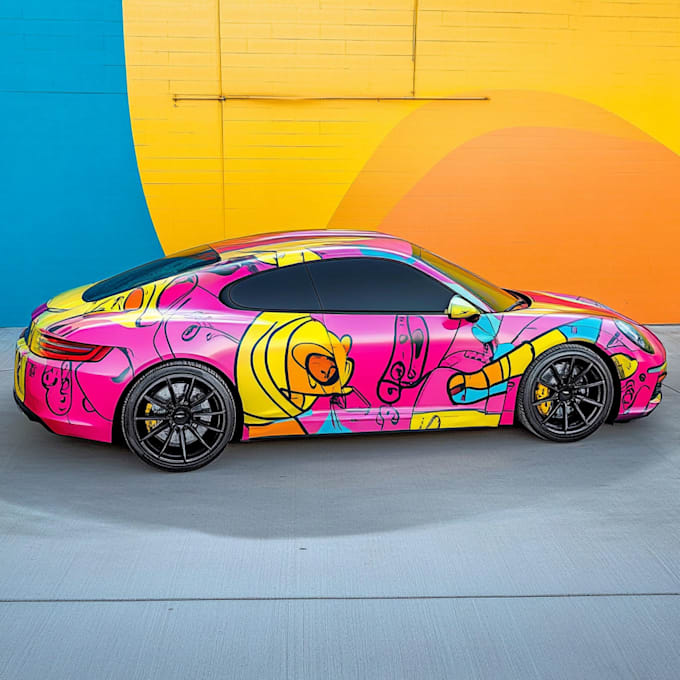 Gig Preview - Attractive car wrap design and vehicle wrap design