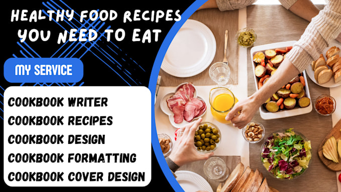 Gig Preview - Be cookbook writer, recipe book design and formatting, smoothies food blog