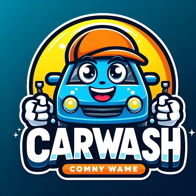 Gig Preview - Do wonderful car wash mascot logo design with 1 day delivery