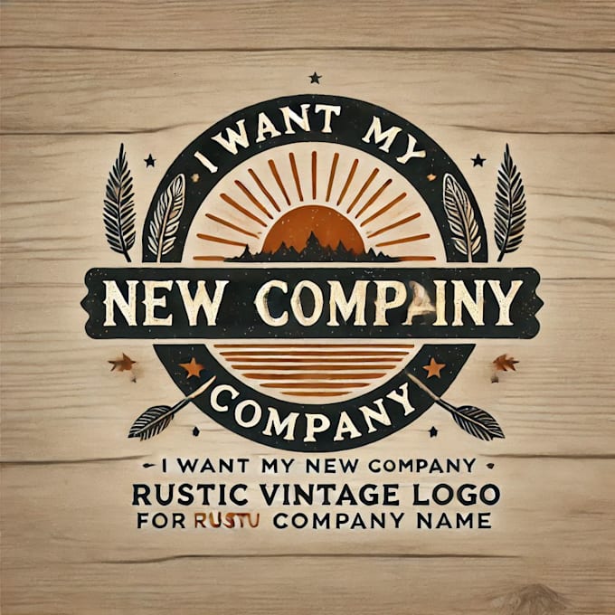 Gig Preview - Do rustic vintage logo studio with unlimited review