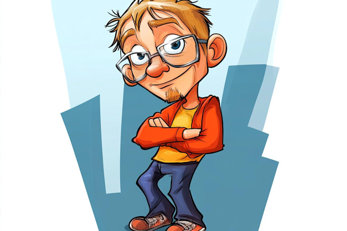 Gig Preview - Create a caricature cartoon in portrait style