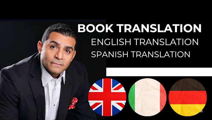 Gig Preview - Do book translation into italian, spanish, english, french, german, dutch