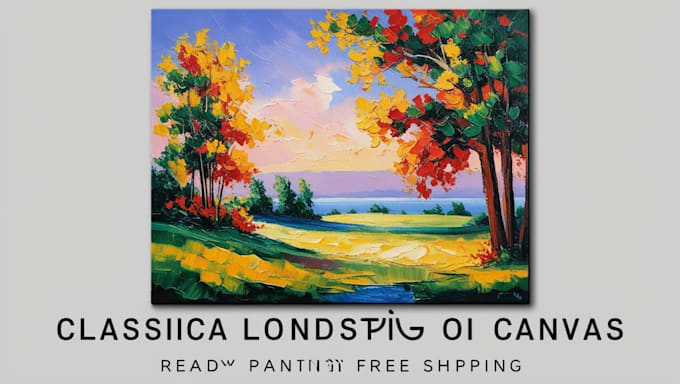 Gig Preview - Paint landscape in real oil painting on canvas free shipping