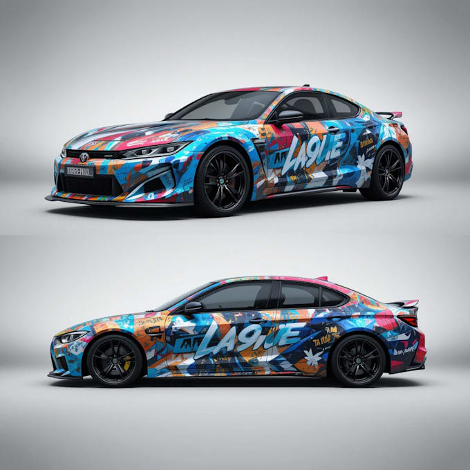 Gig Preview - Create car wrap, van wrap, and vehicle wrap, design