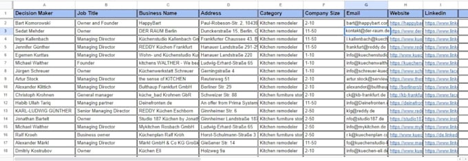 Gig Preview - Do lead generation, data entry and web research