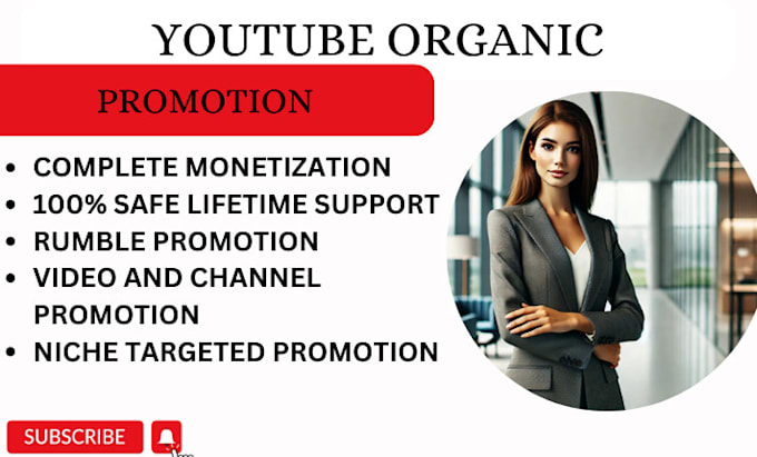 Gig Preview - Do super order youtube video or channel promotion for monetization